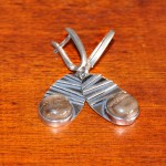 СРЕБЪРНИ ОБЕЦИ С ОПАЛИЗИРАНО ДЪРВО